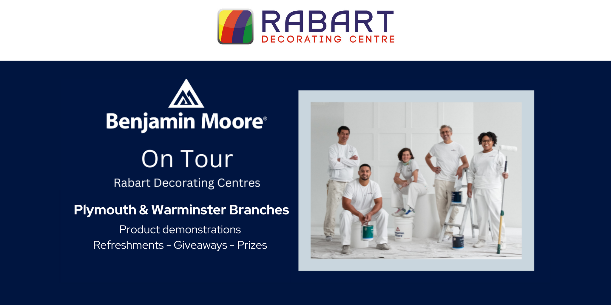 Benjamin Moore Tour, Warminster & Plymouth Rabart Decorating Centres