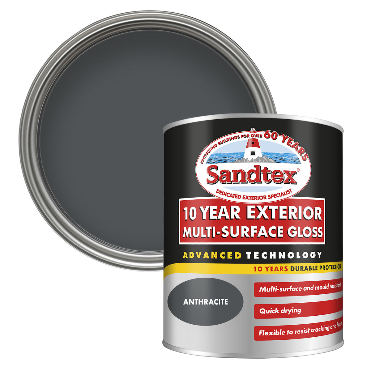 Sandtex Sandtex 10 Year Multi-Surface Gloss | Exterior Paint for Wood, Metal ...