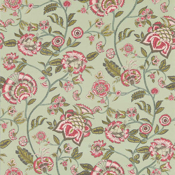 Clarke & Clarke Wallpaper Barmeri Sage/Blush W0232/03