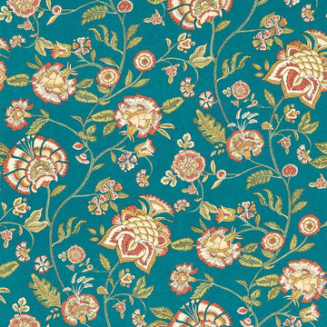 Clarke & Clarke Wallpaper Barmeri Spice/Teal W0232/04
