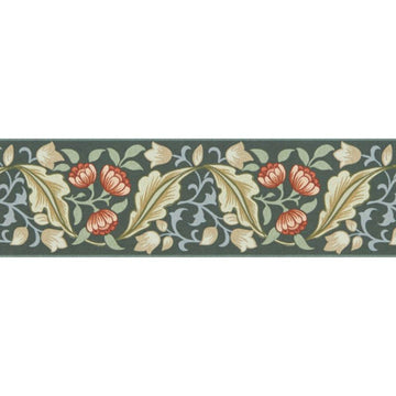 Morris & Co Wallpaper Bluebell & Peony Border Bayleaf/Manilla MUNW217609
