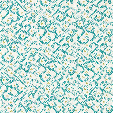 Clarke & Clarke Wallpaper Buta Teal W0233/06