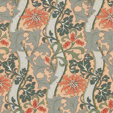 Morris & Co Wallpaper Cornflower Russet/Teal MUNW217581