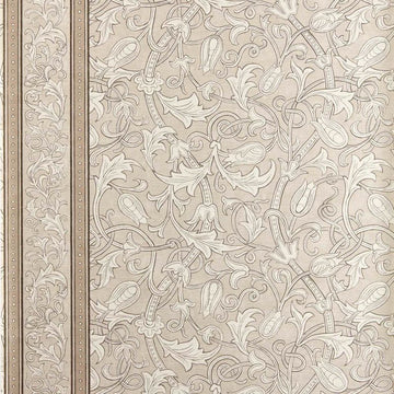 Morris & Co Wallpaper Etched Scrolling Tulip Parchment MUNW217603