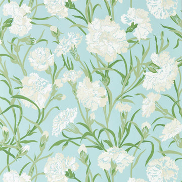 Harlequin Wallpaper Fleur De Joie Chalk / Emerald / Sky 113135