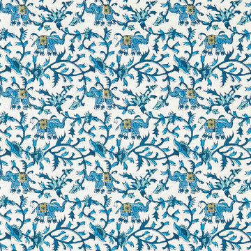 Clarke & Clarke Wallpaper Hathi Cobalt W0236/01