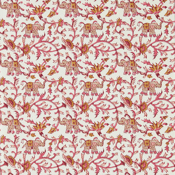 Clarke & Clarke Wallpaper Hathi Raspberry W0236/03