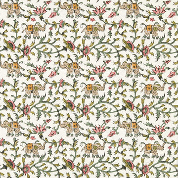 Clarke & Clarke Wallpaper Hathi Sage/Blush W0236/05
