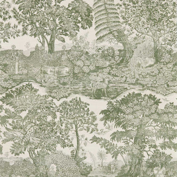 Sanderson Wallpaper Highgrove Toile Yew Green DHIP217479