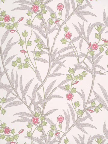 Little Greene Wallpaper Bamboo Floral Leather