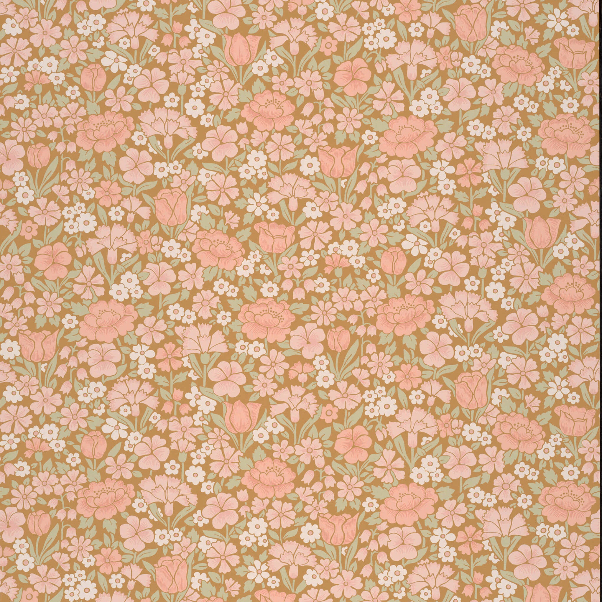 Little Greene Wallpaper Spring Flowers Bombolone