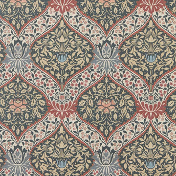 Morris & Co Wallpaper Norbury Brick/Teal MUNW217593