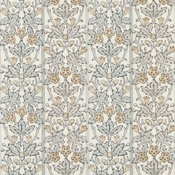 Morris & Co Wallpaper Oak & Blossom Mineral Blue/Linen MUNW217591