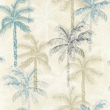 Clarke & Clarke Wallpaper Palmyra Denim W0189/01