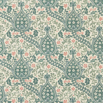 Morris & Co Wallpaper Persian Tulip Teal MUNW217599