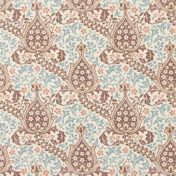 Morris & Co Wallpaper Persian Tulip Umber/Mineral Blue MUNW217598