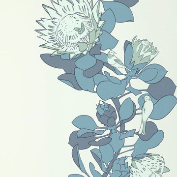 Paint & Paper Library Wallpaper Protea Trail Blues Blue