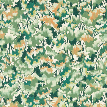 Harlequin Wallpaper Tree Tops Forest / Clay / Evergreen 113120