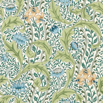 Morris & Co Wallpaper Wild Tulip & Vine Nettle/Woad MUNW217577