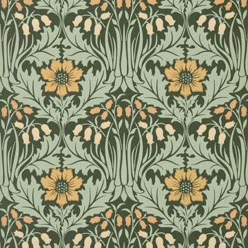 Morris & Co Wallpaper Woodbell & Anemone Bayleaf/Manilla MUNW217575