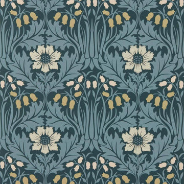 Morris & Co Wallpaper Woodbell & Anemone Indigo MUNW217574
